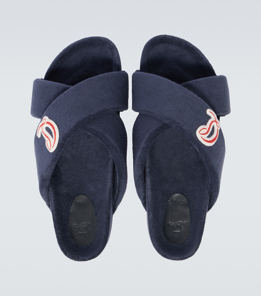 Bizzu embroidered logo slides | Christian Louboutin