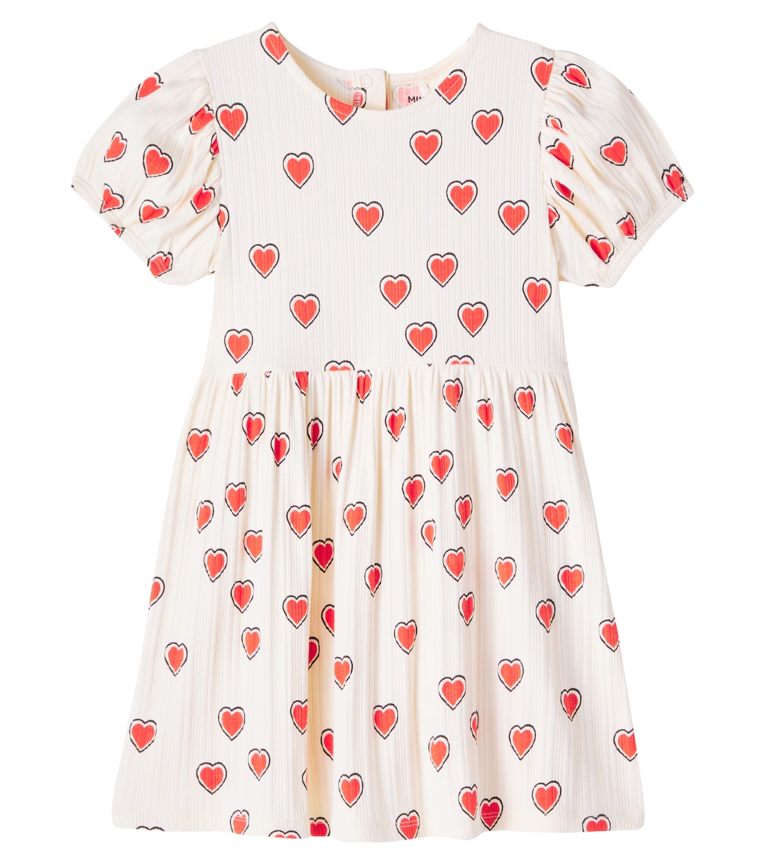 Ribbed-knit cotton-blend dress | Mini Rodini