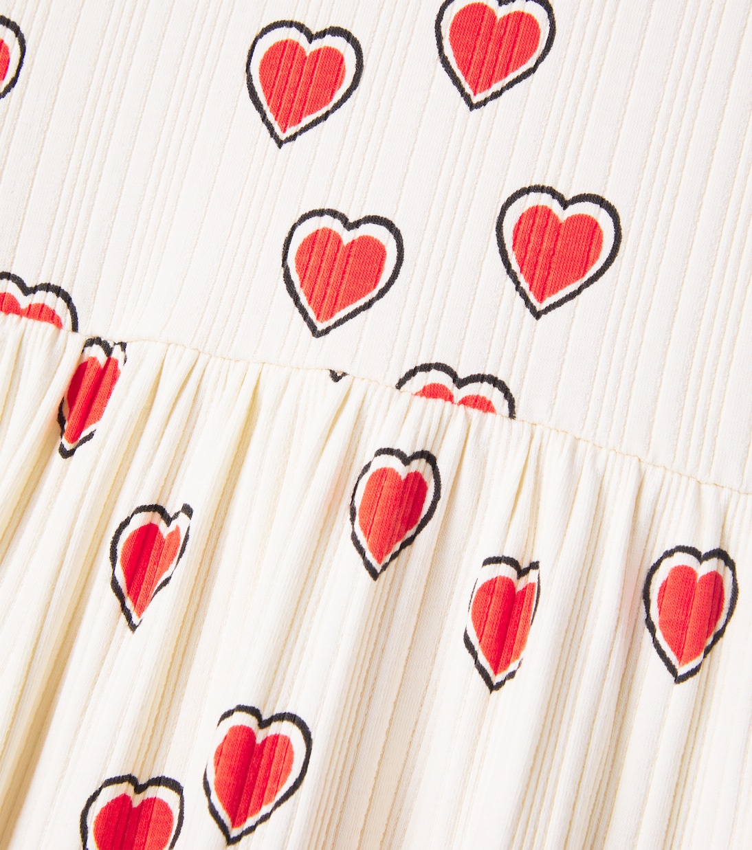 Ribbed-knit cotton-blend dress | Mini Rodini