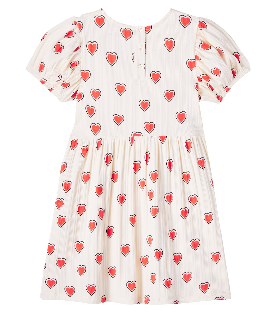 Ribbed-knit cotton-blend dress | Mini Rodini