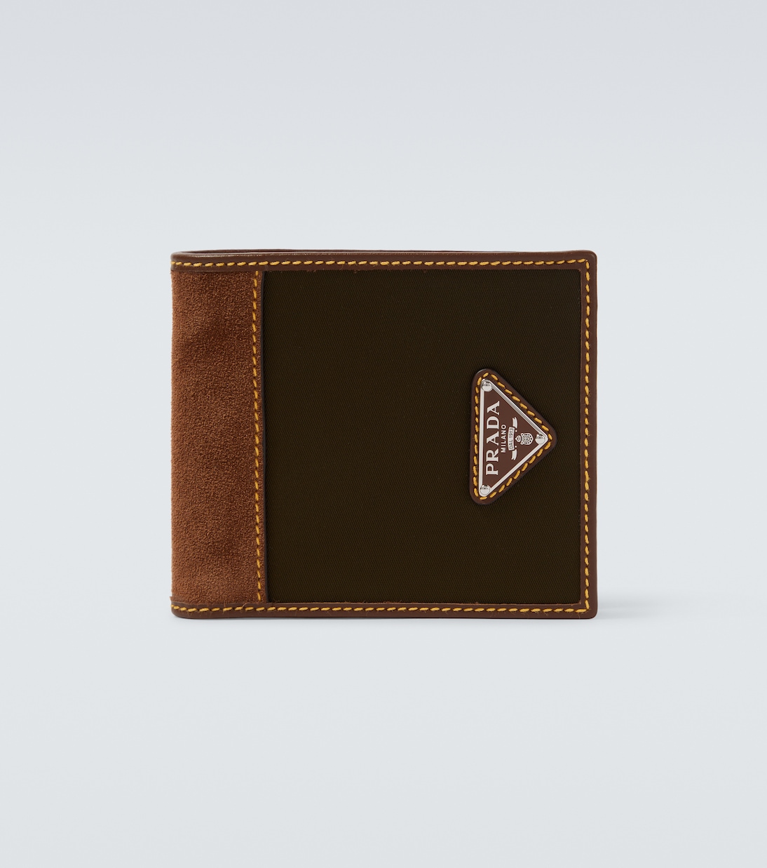 Re-Nylon leather-trimmed wallet  | Prada