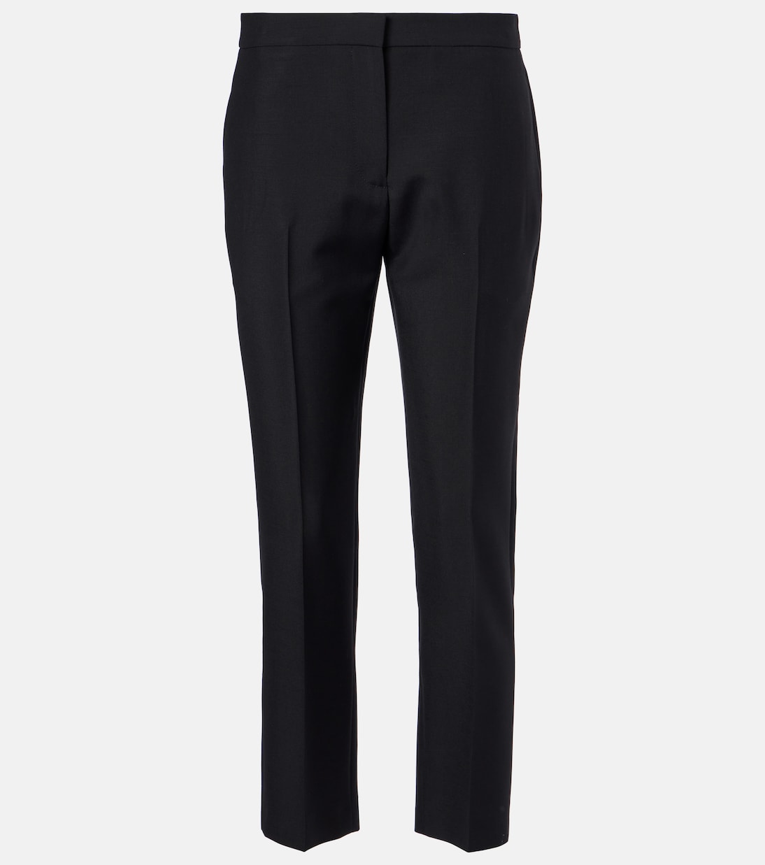 Wool and mohair cropped straight pants  | McQueen