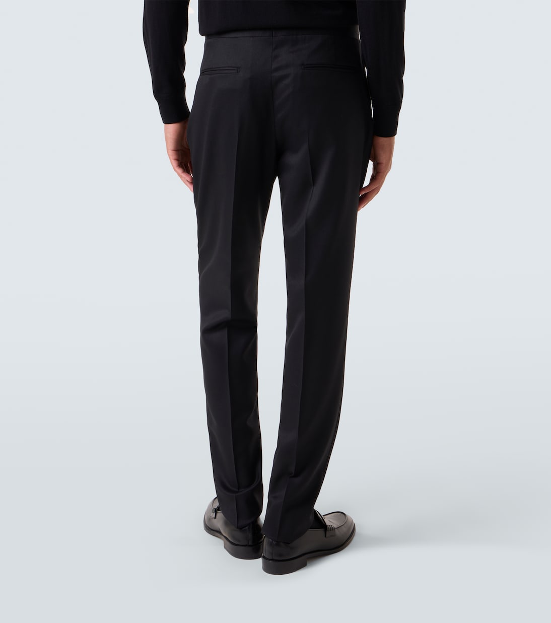 Single-pleated wool straight pants | Lardini