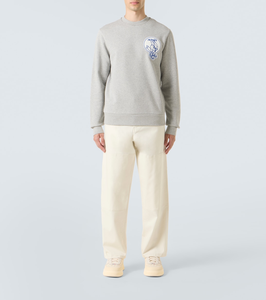 Patch-appliqué cotton fleece sweatshirt | Moncler