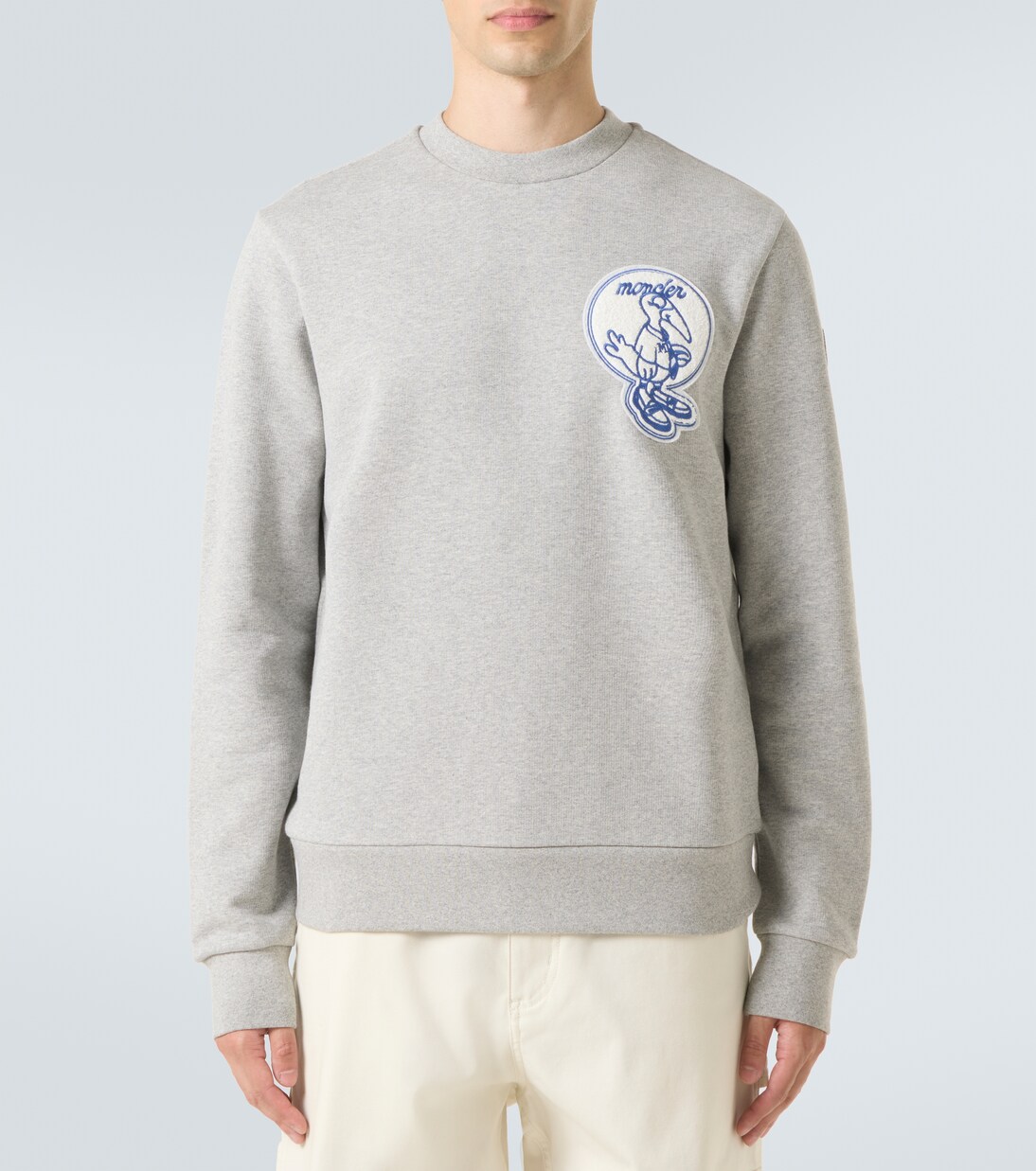 Patch-appliqué cotton fleece sweatshirt | Moncler