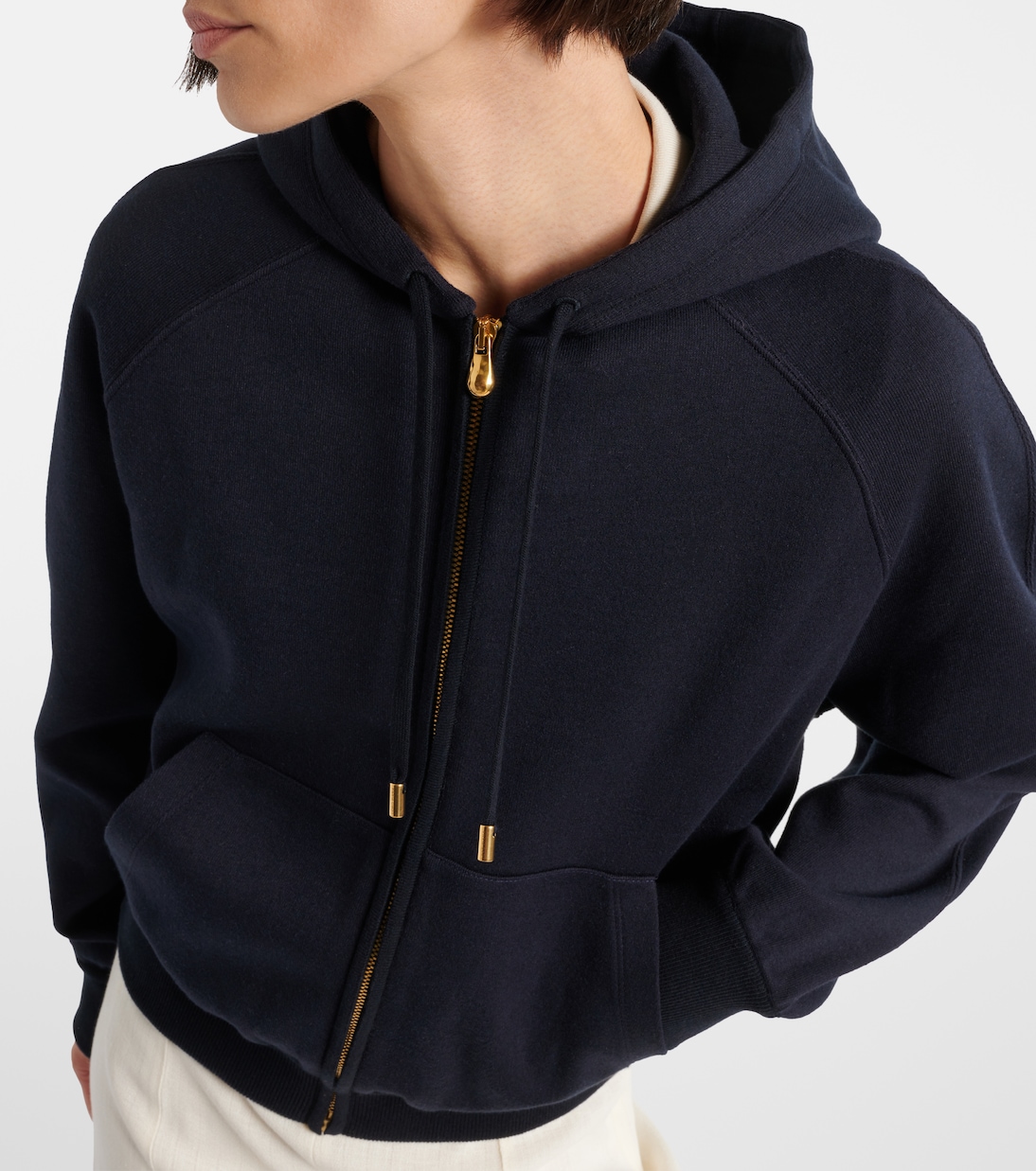 Viera cotton, silk, and cashmere fleece hoodie | Loro Piana