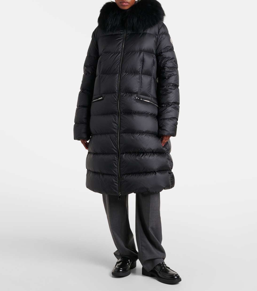 Boedic shearling-trimmed down jacket | Moncler