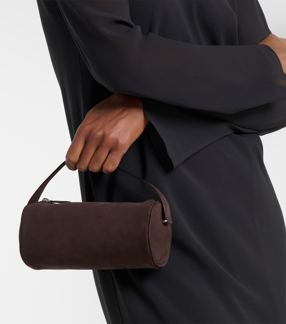 Tote Bag Round 90s aus Veloursleder | The Row