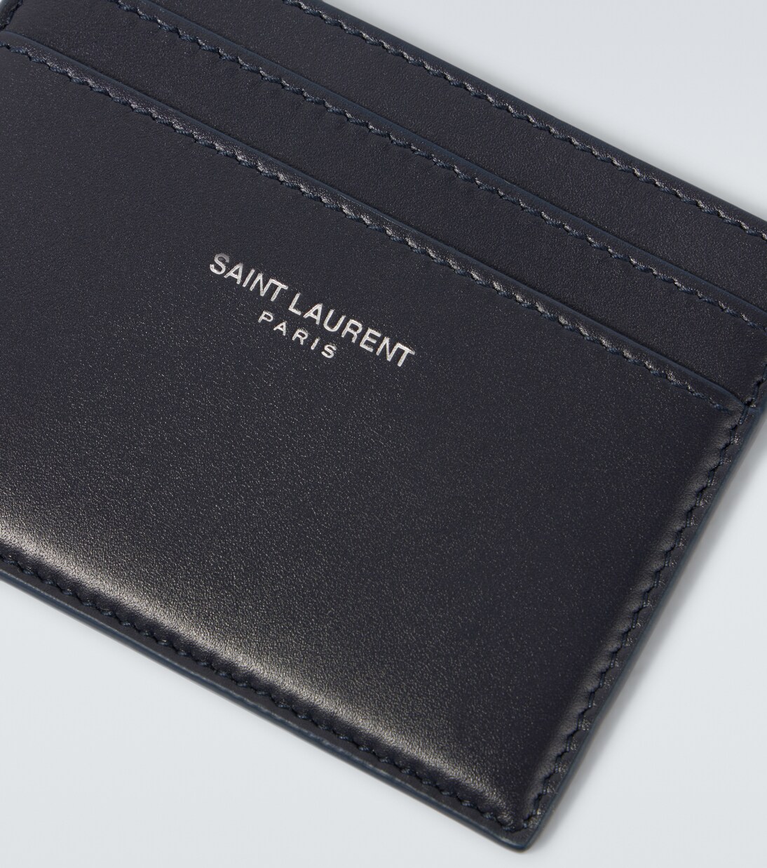 Logo leather card holder | Saint Laurent