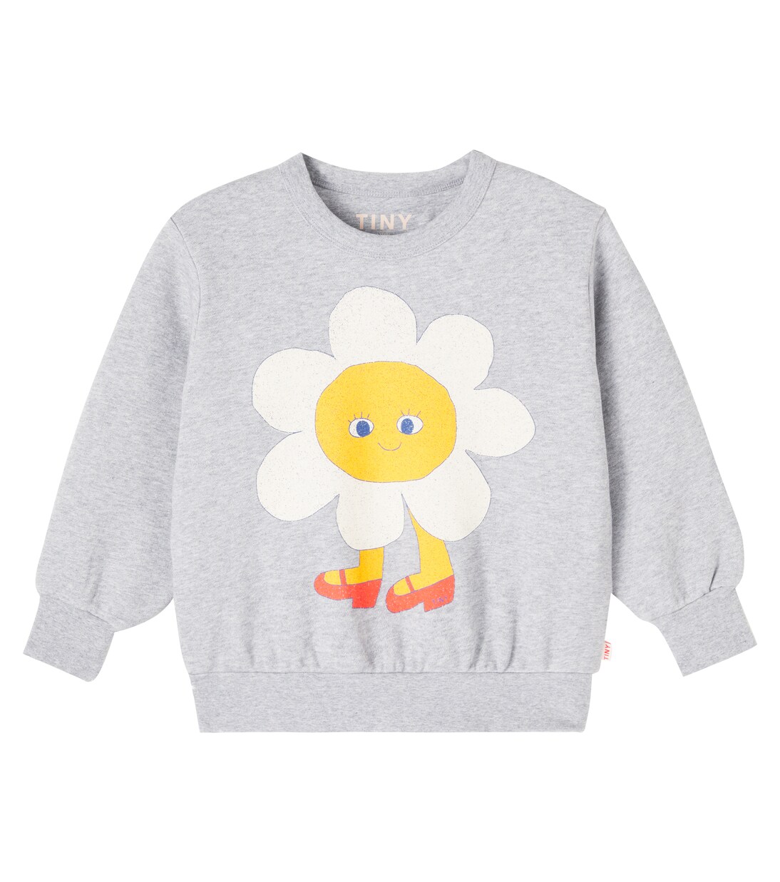 Flower printed cotton jersey sweatshirt | Tinycottons