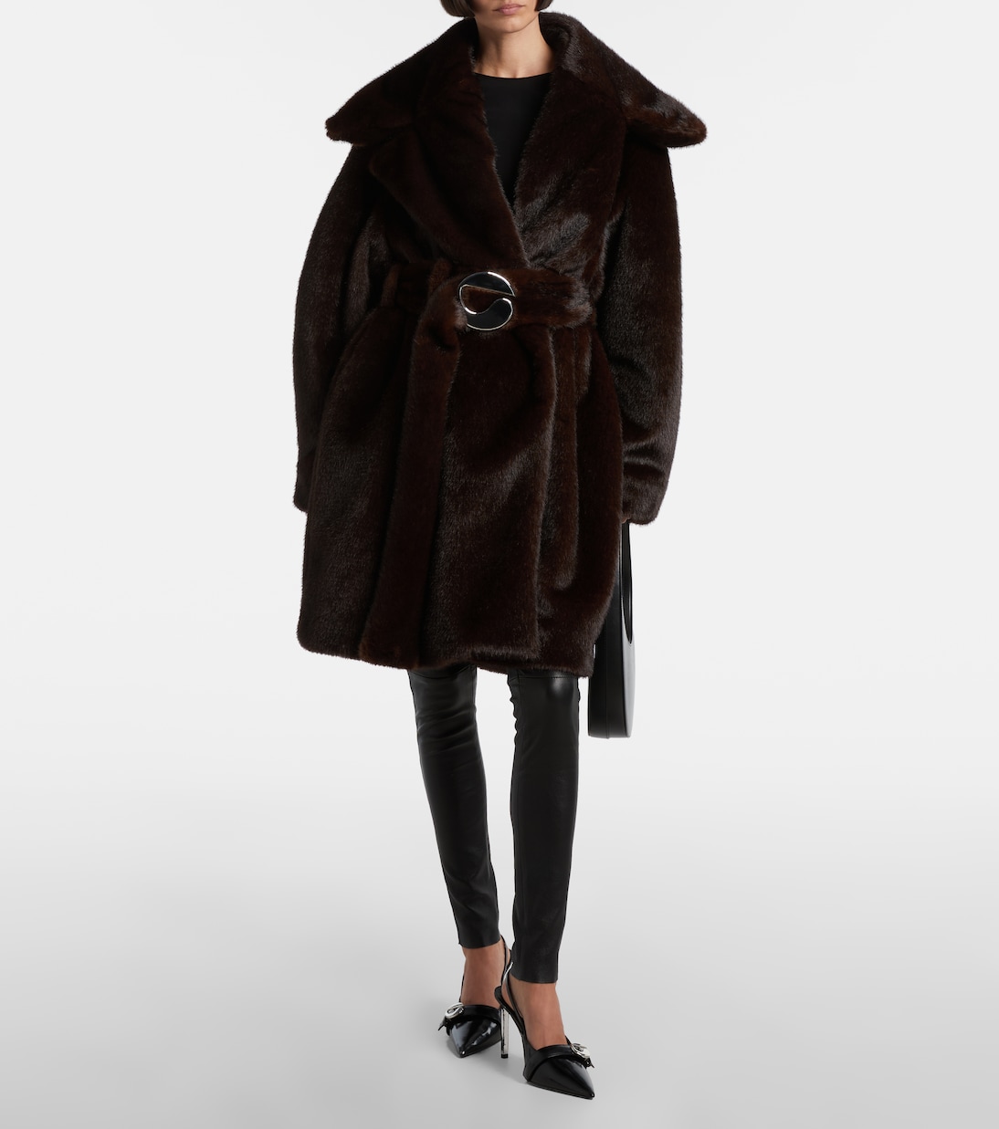 Logo belted coat | Coperni