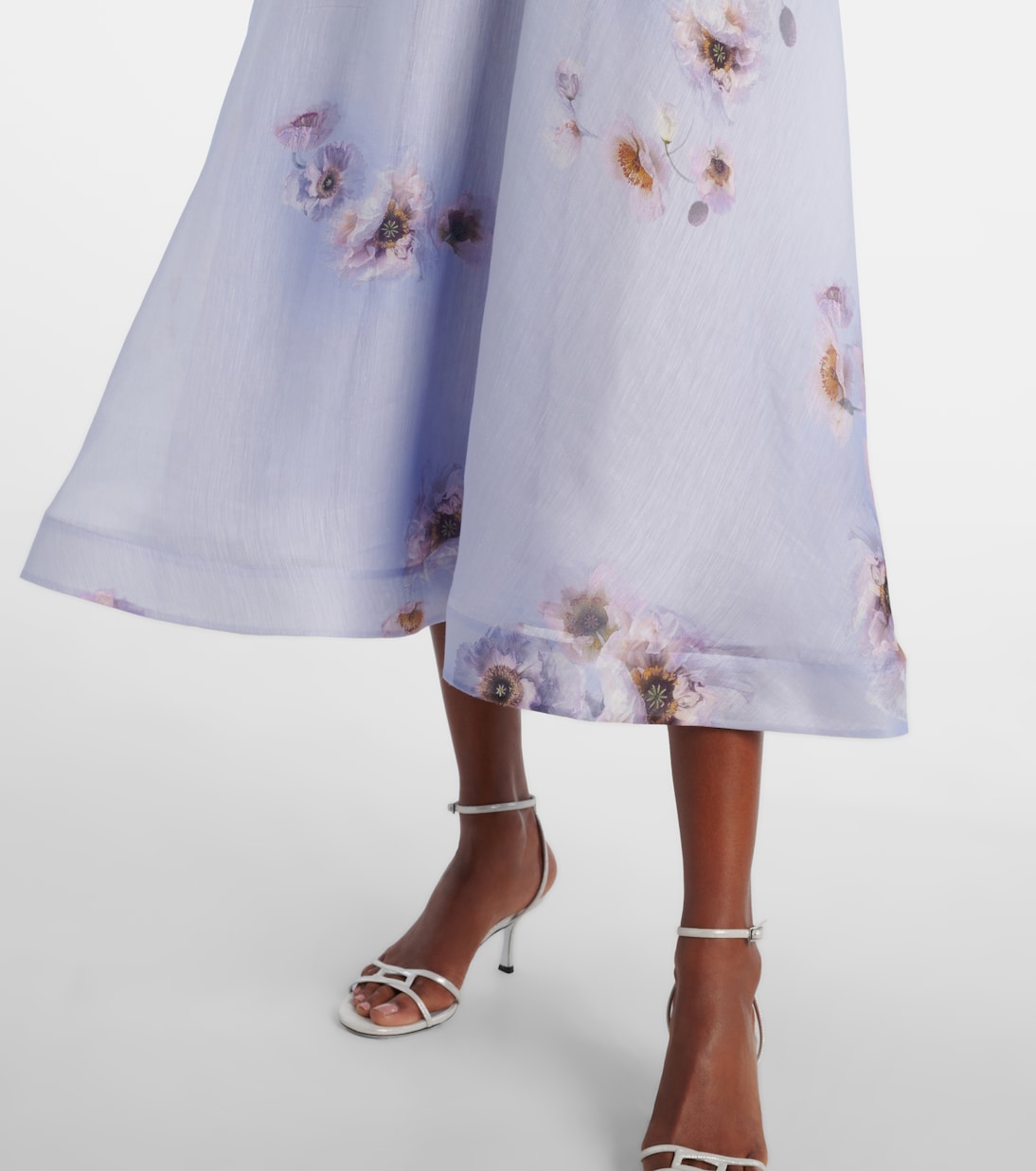 Hypnotic floral linen and silk bustier dress | Zimmermann