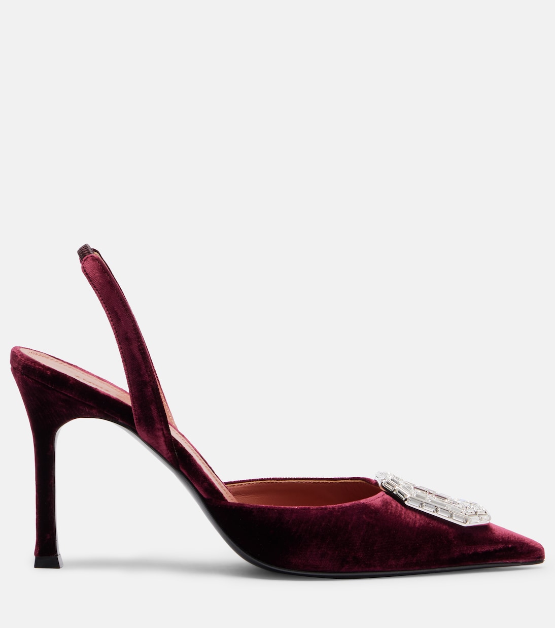 Camelia 90 velvet slingback pumps | Amina Muaddi