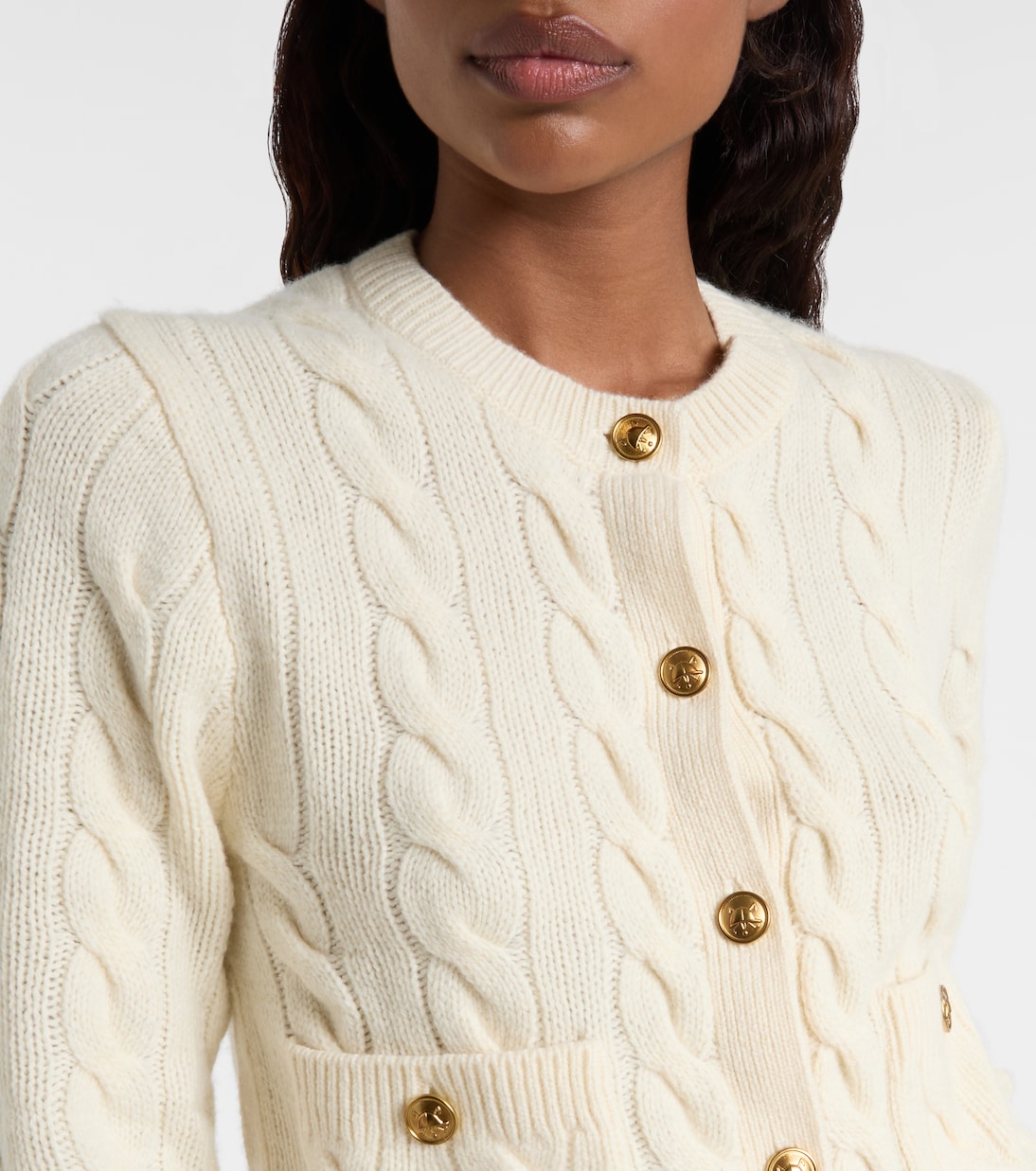 Cable-knit wool and cashmere cardigan | Polo Ralph Lauren