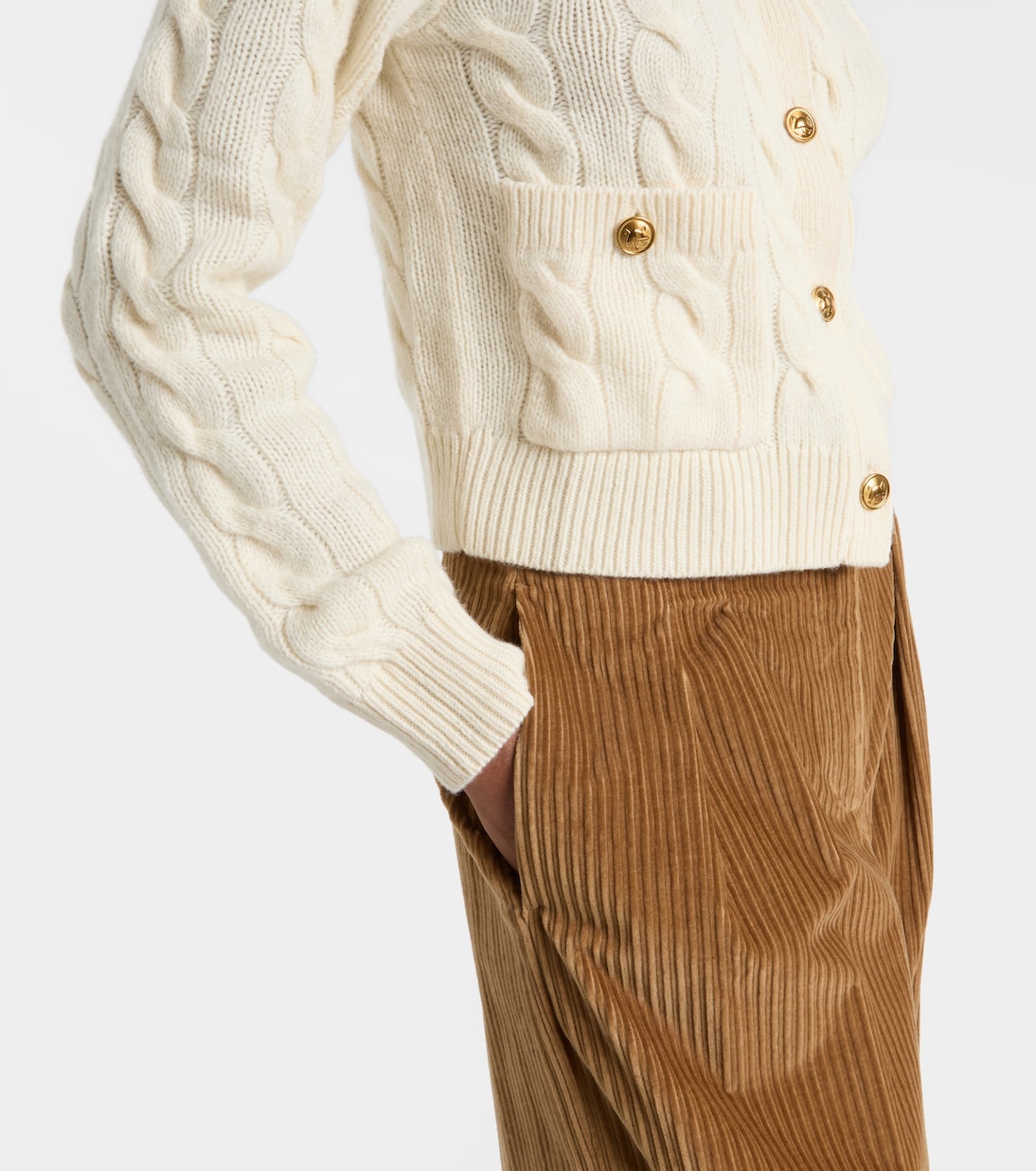 Cable-knit wool and cashmere cardigan | Polo Ralph Lauren