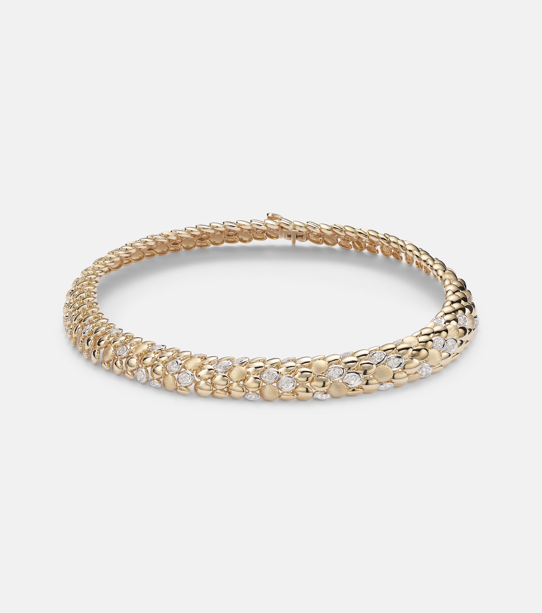 Blossom 14kt gold (585/1000) necklace with diamonds | Rainbow K