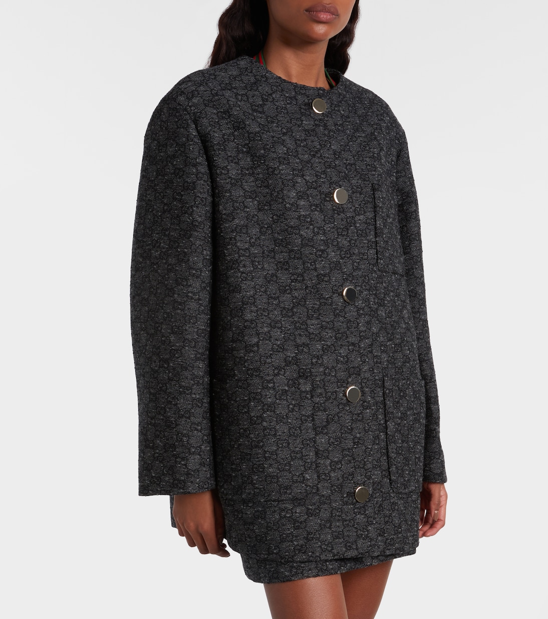 GG wool-blend tweed coat | Gucci