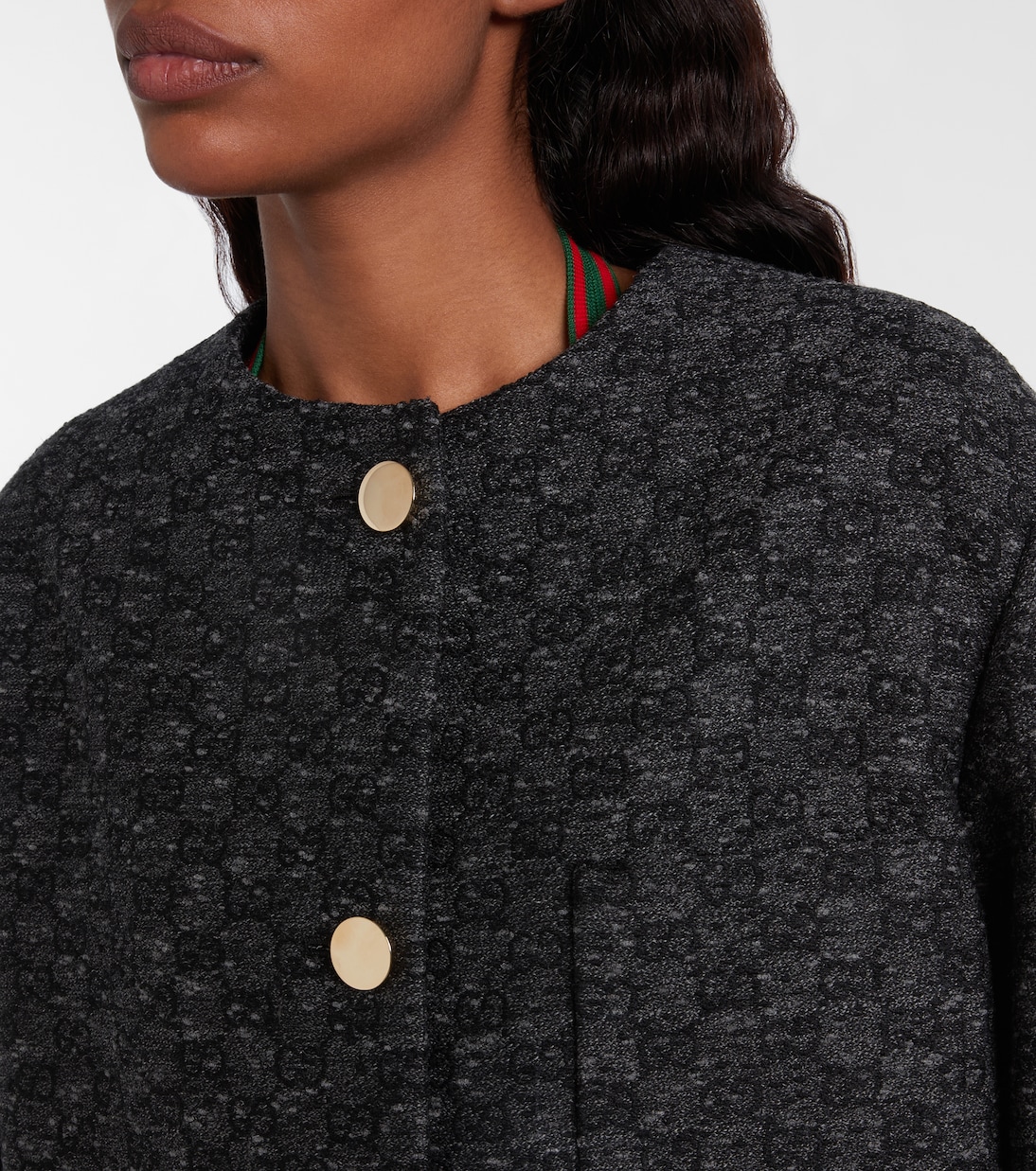 GG wool-blend tweed coat | Gucci