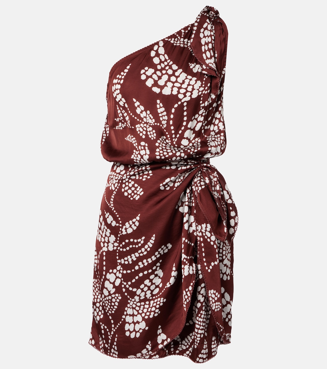 Celie printed one-shoulder minidress | Poupette St Barth