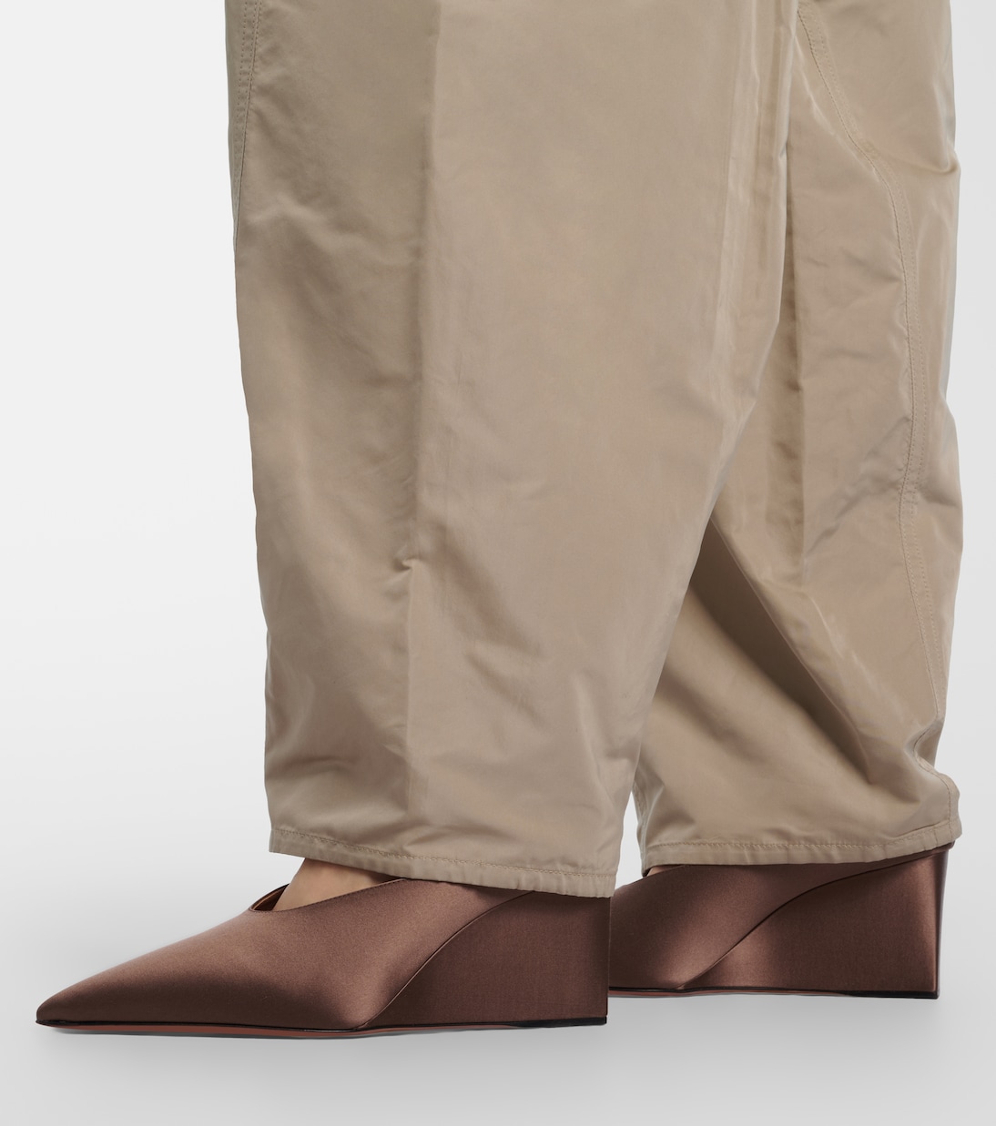 Mules Cube in raso con zeppa | Alaïa