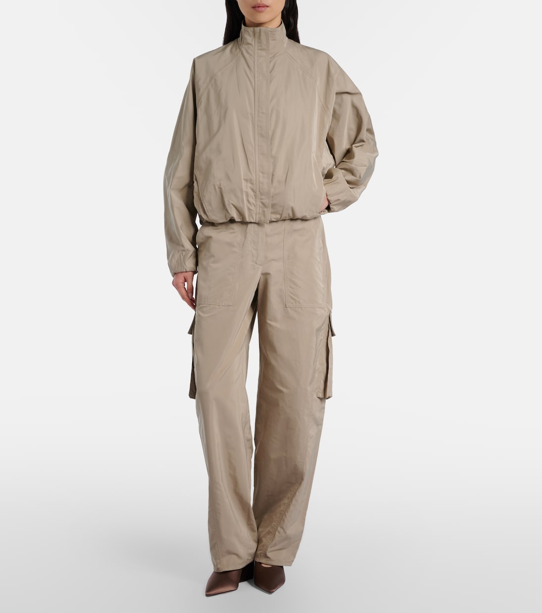 Mules Cube in raso con zeppa | Alaïa