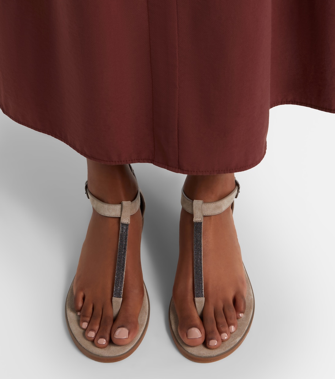 Monili suede slides | Brunello Cucinelli