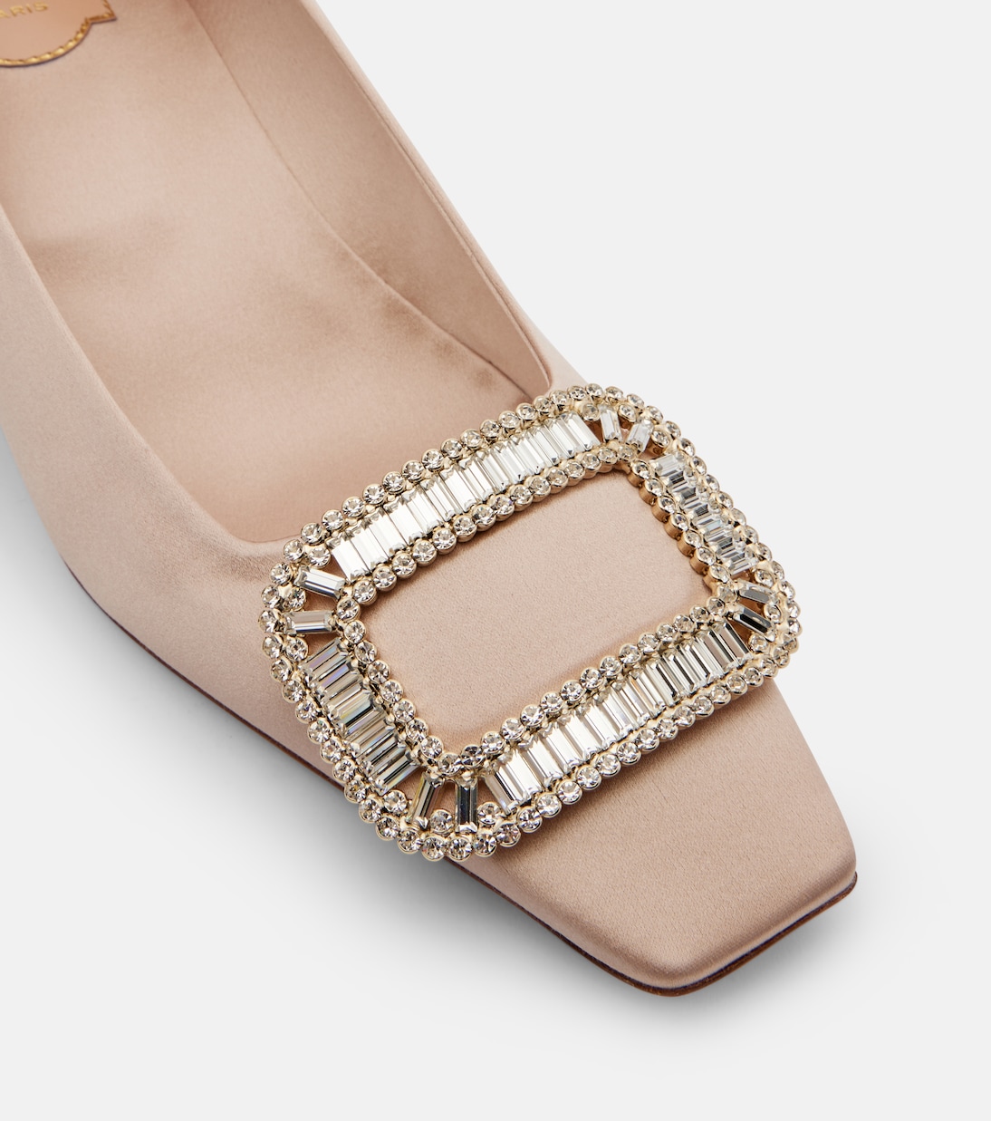 Belle Vivier 45 embellished satin pumps | Roger Vivier