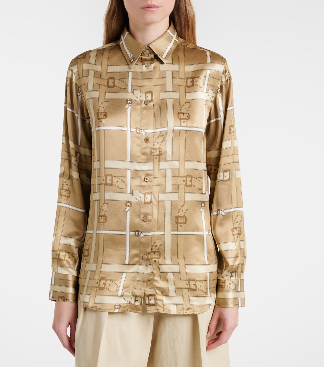 Emma printed satin shirt | Burberry