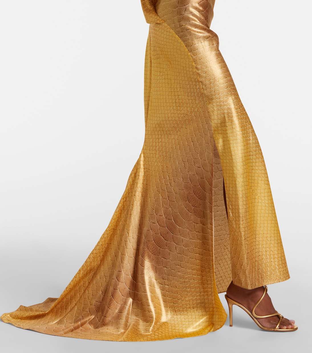 Snake-print silk gown | Roberto Cavalli