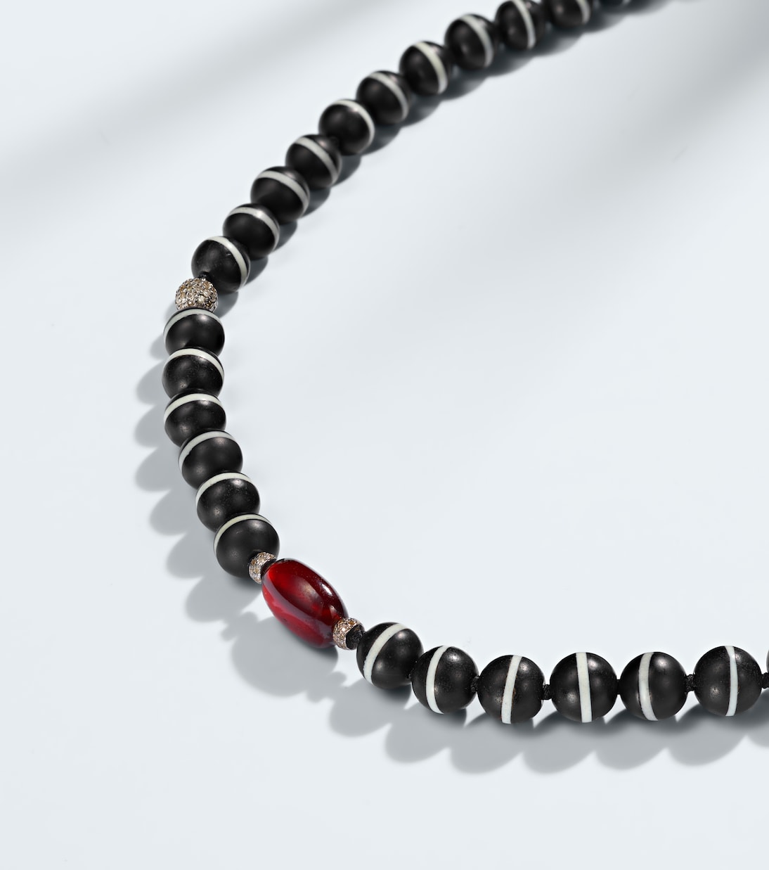 Sterling silver (925) beaded necklace with gemstones | Ileana Makri
