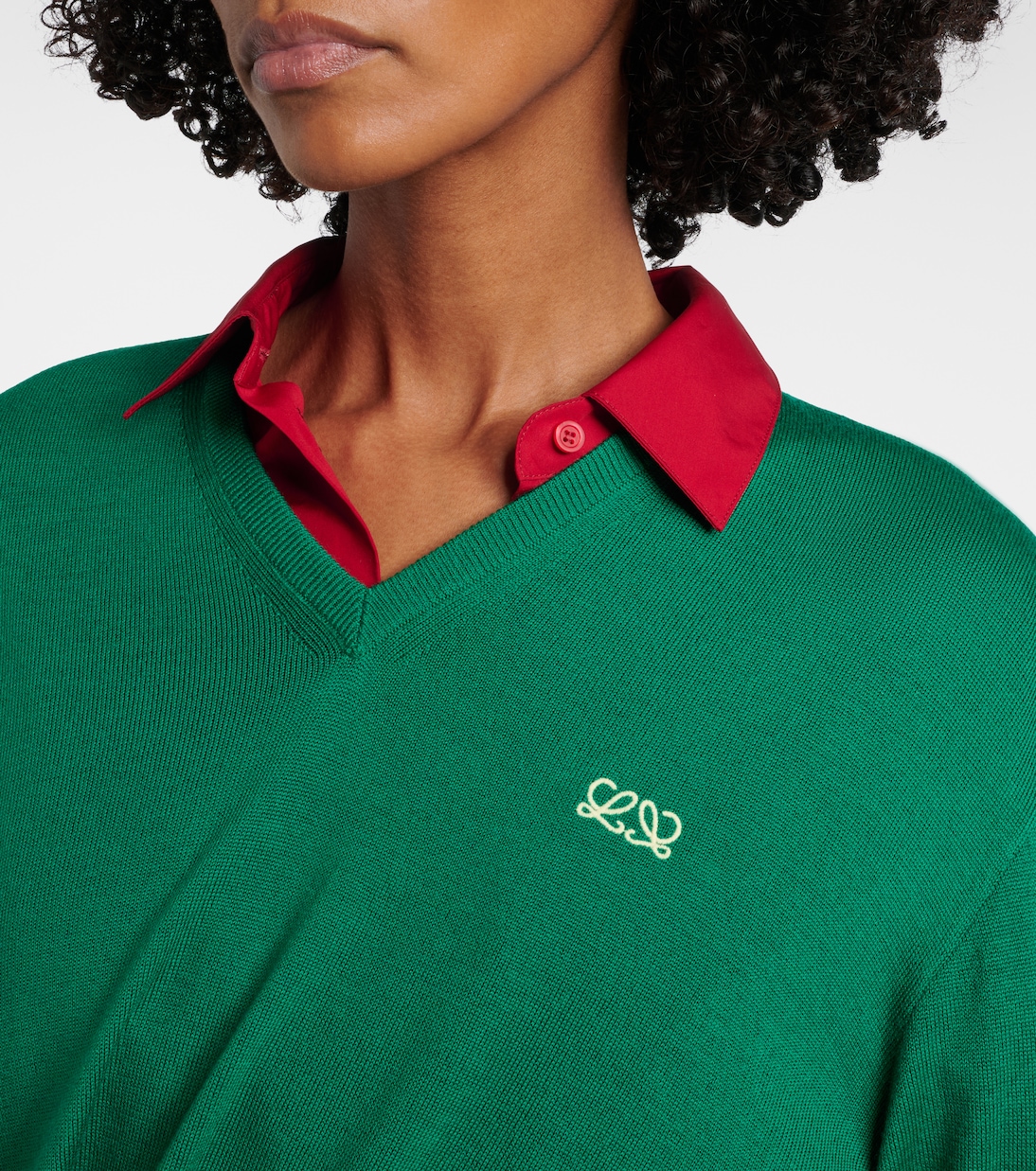 Pull Double L brodé en laine | Loewe