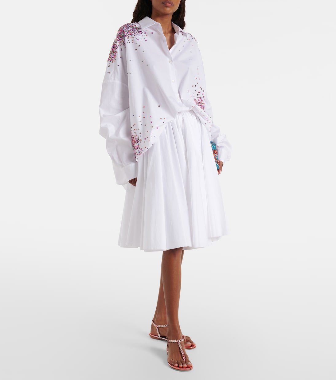 Tequila embellished leather thong sandals | Aquazzura