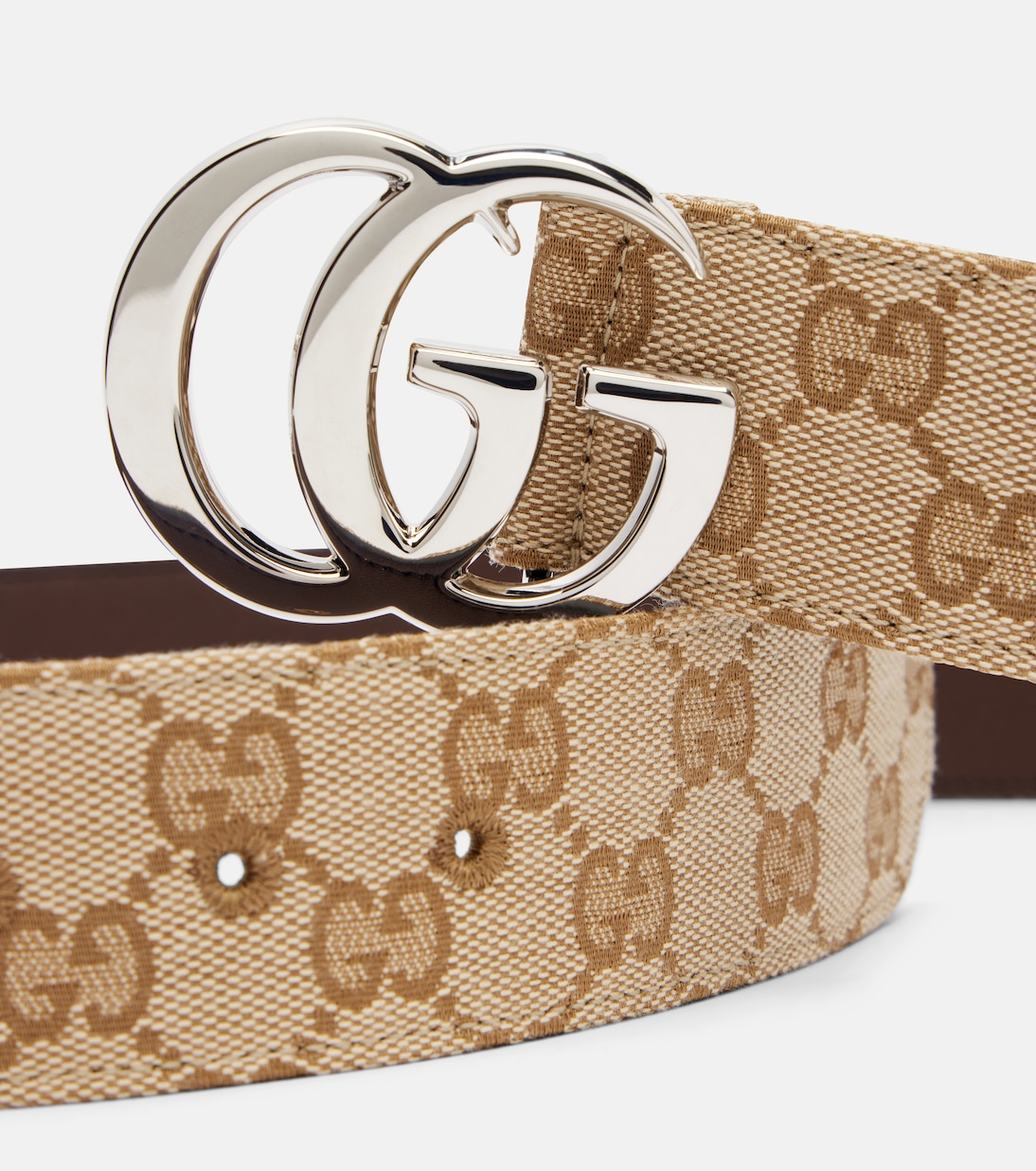 Flat Marmont GG Canvas belt | Gucci
