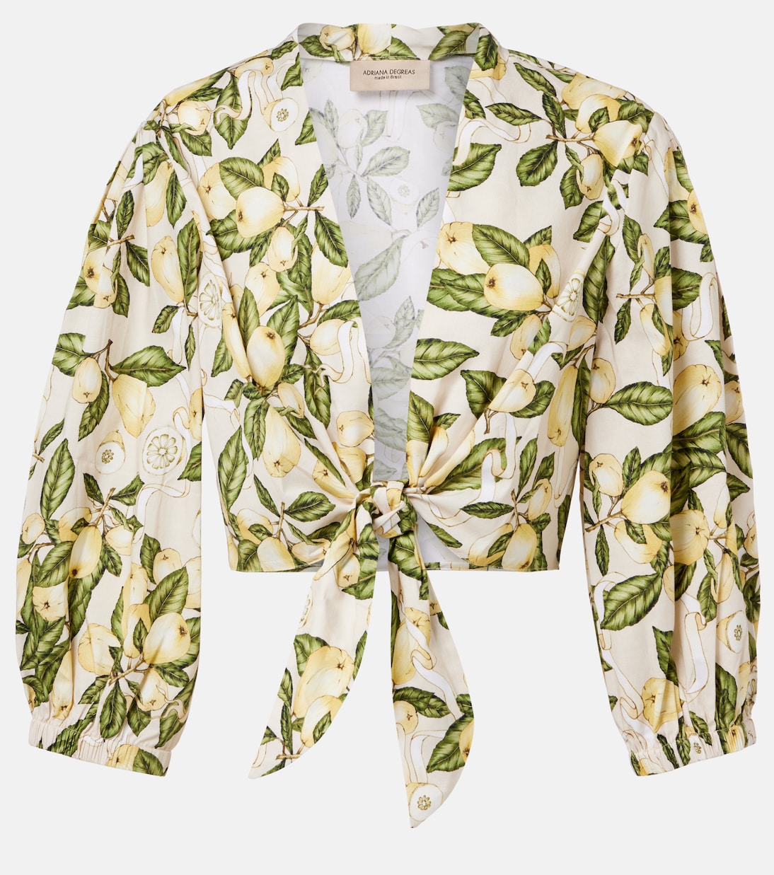 Crop top en mezcla de algodón estampado | Adriana Degreas