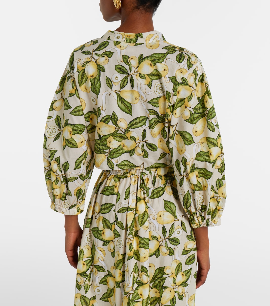 Crop top en mezcla de algodón estampado | Adriana Degreas