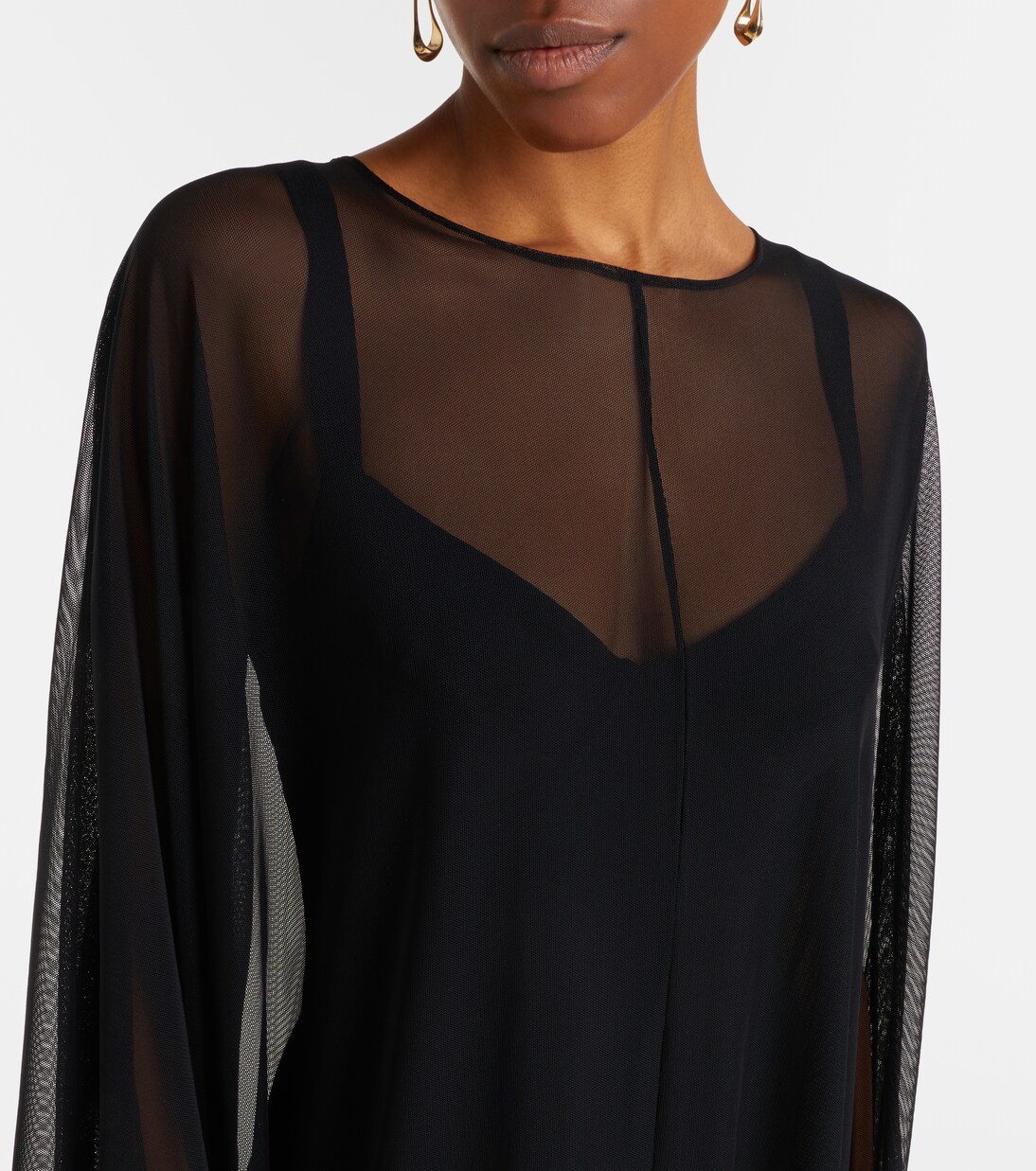 قفطان شفاف من الشبك | Norma Kamali