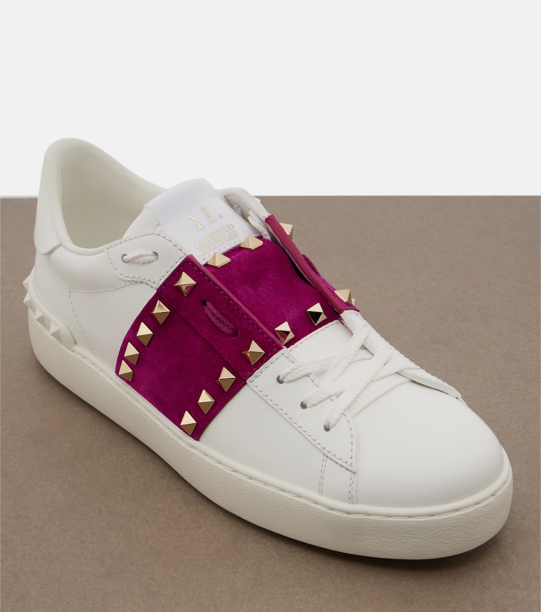 Rockstud Untitled leather sneakers | Valentino Garavani