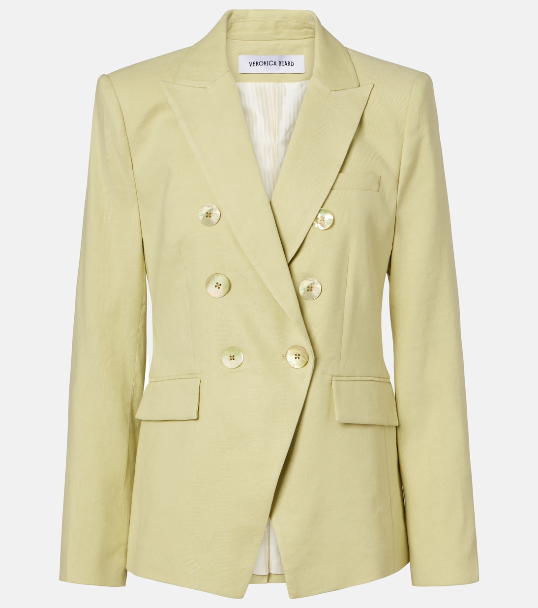 Miller double-breasted linen-blend twill blazer | Veronica Beard