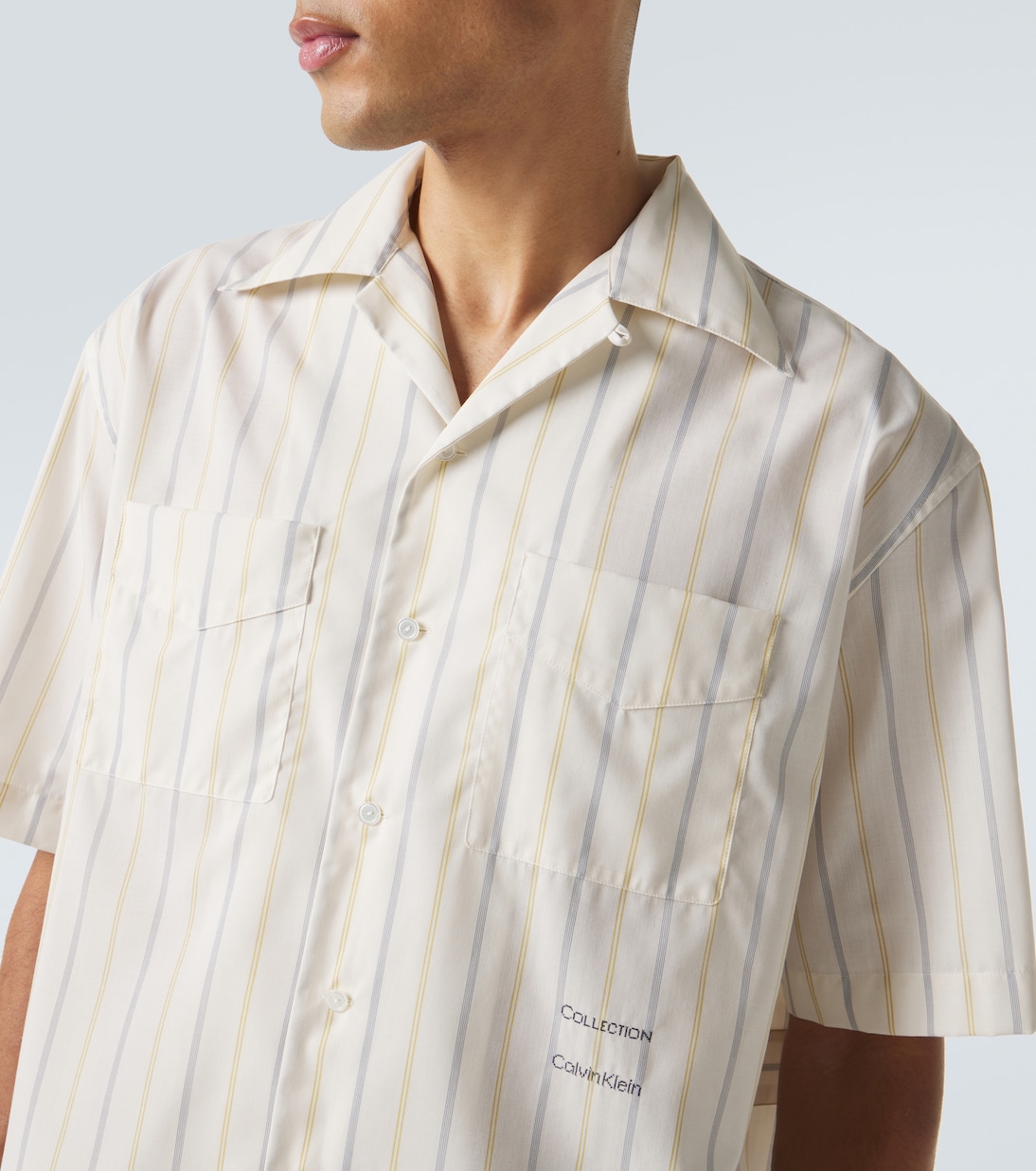 Chemise de bowling Nathaniel à rayures | Calvin Klein Collection