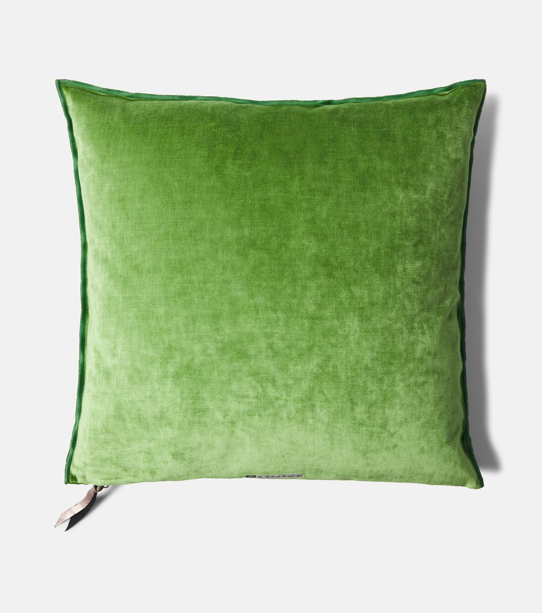 Leather-trimmed cushion | Maison de Vacances