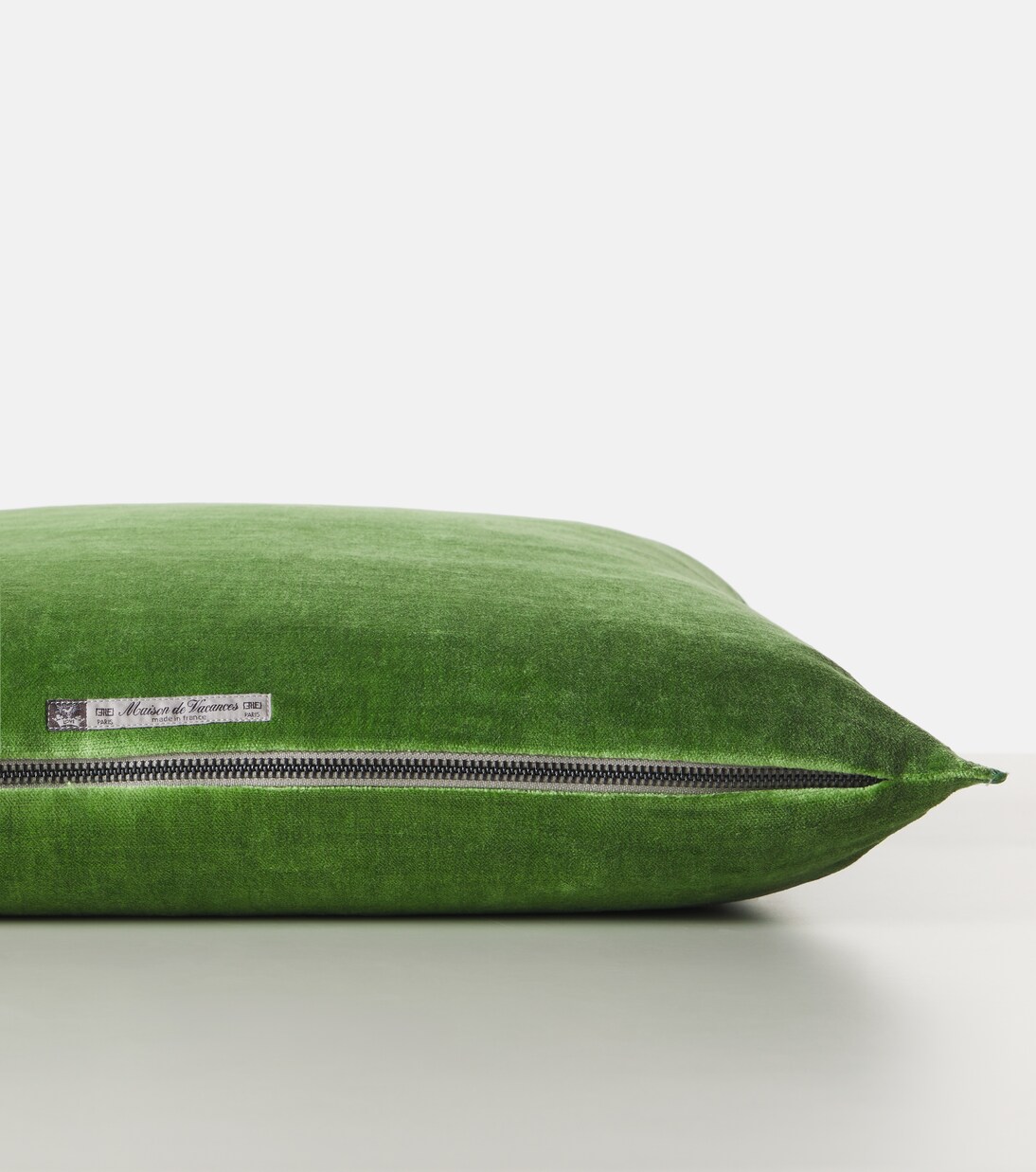 Leather-trimmed cushion | Maison de Vacances