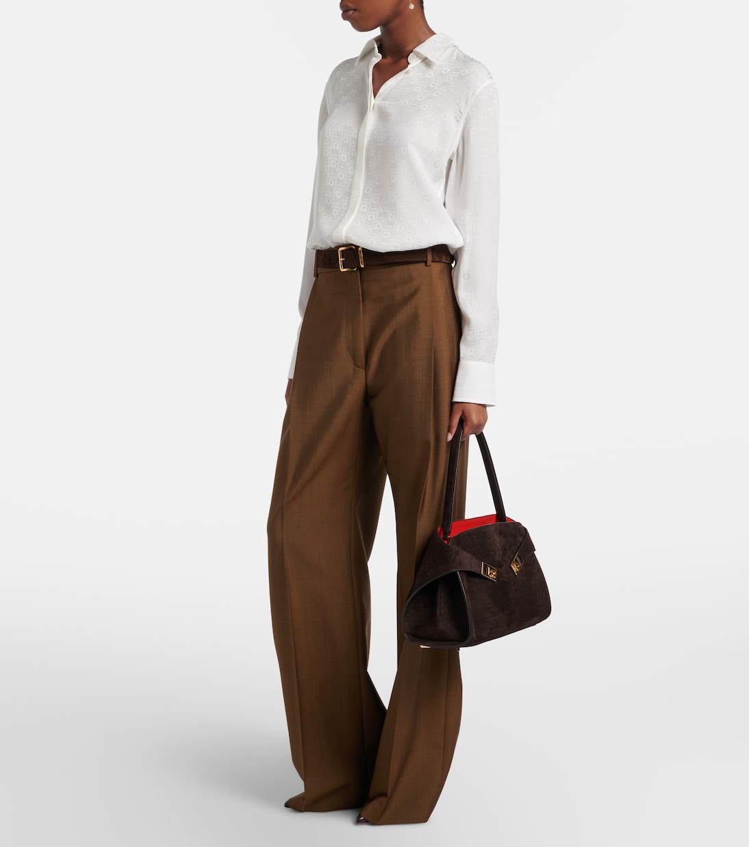 Hug Small suede shoulder bag | Ferragamo