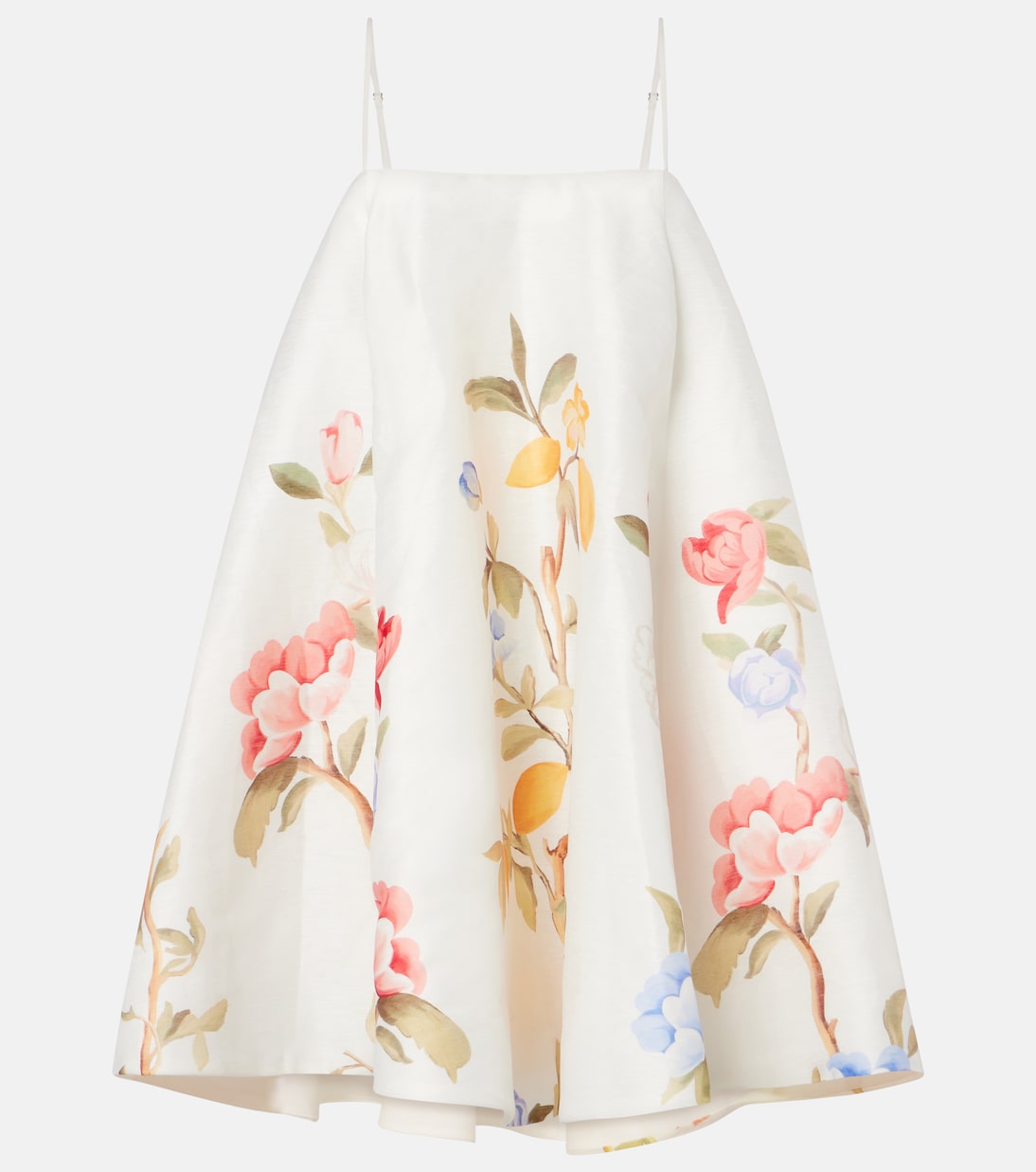 Vestido corto Caitlin en mezcla de lino | Leo Lin