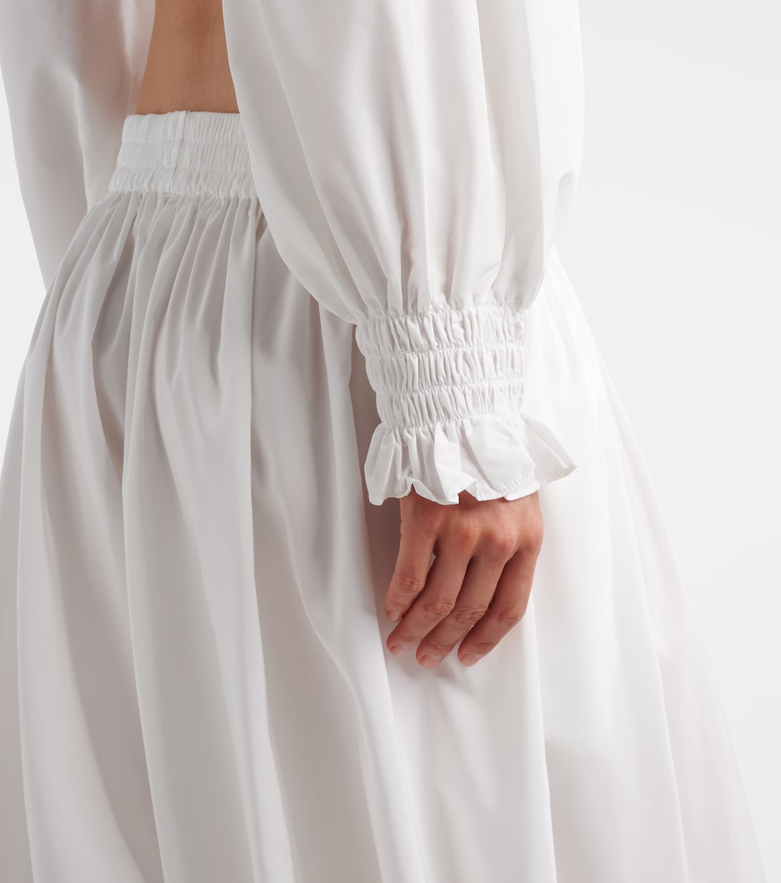 Shirred off-shoulder crop top | Norma Kamali