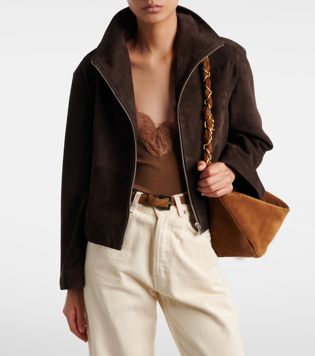 Jacke Etienne aus Veloursleder | Nour Hammour