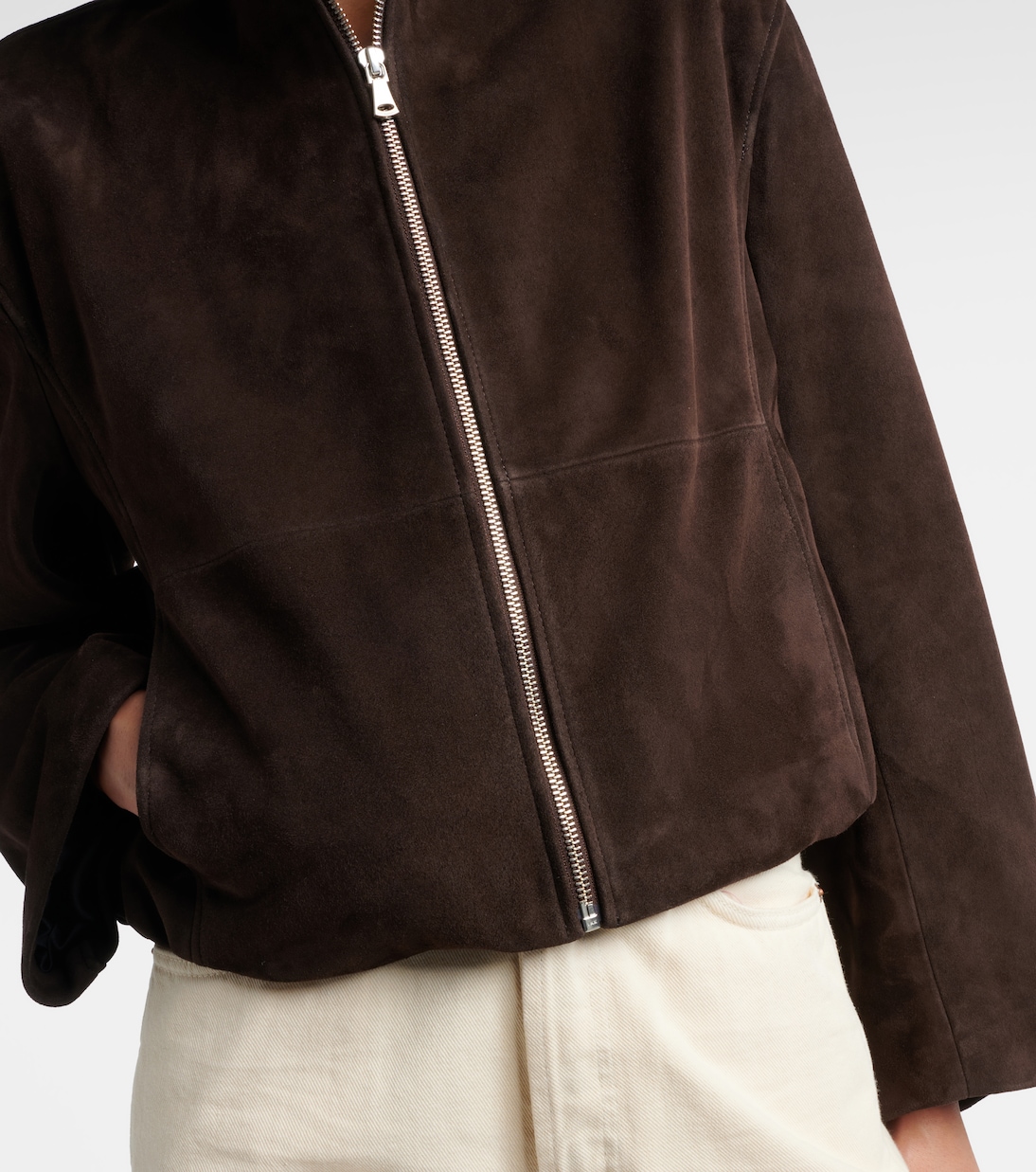 Jacke Etienne aus Veloursleder | Nour Hammour