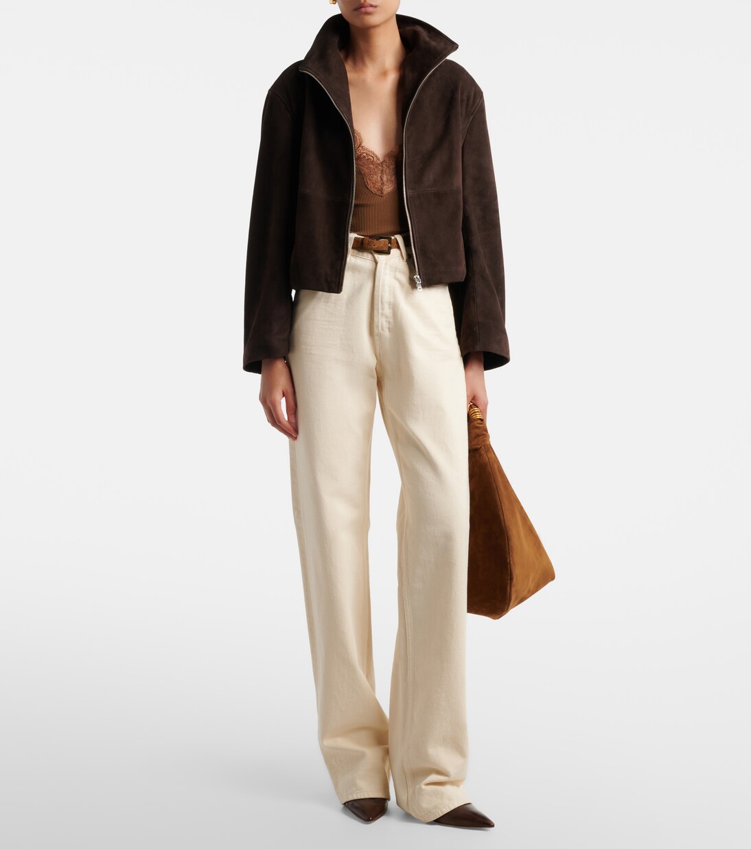 Jacke Etienne aus Veloursleder | Nour Hammour
