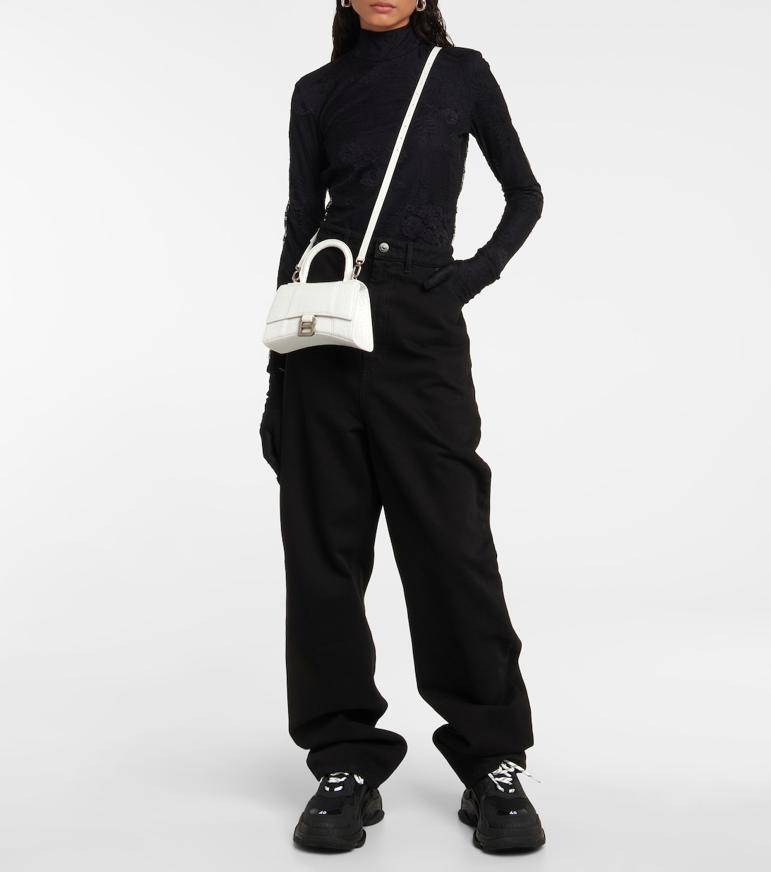 Hourglass XS leather crossbody bag | Balenciaga