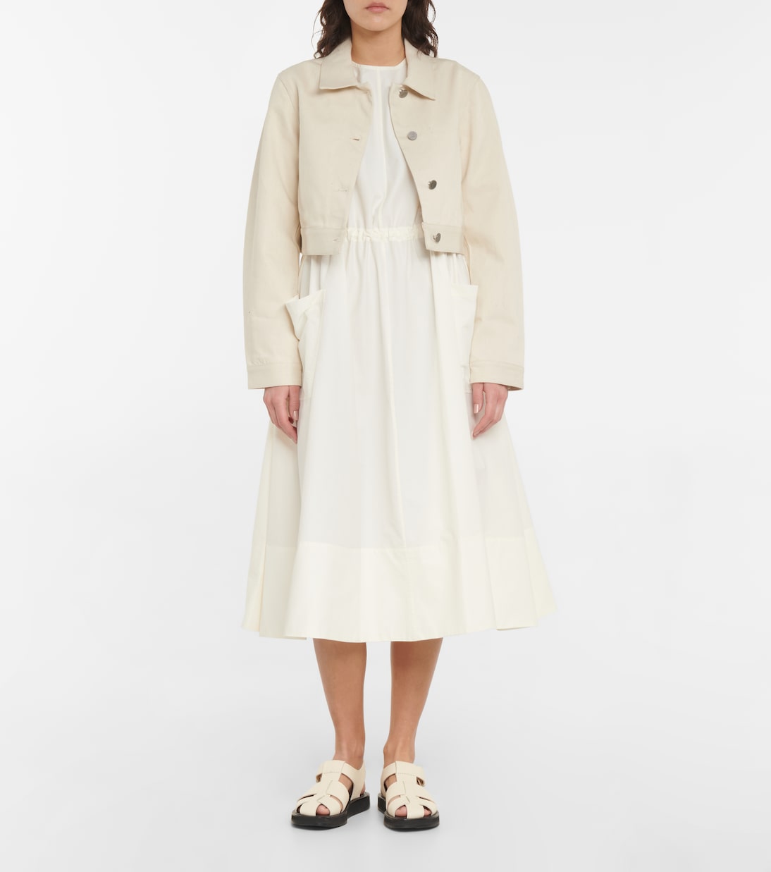 Vera cropped denim jacket | Deveaux New York