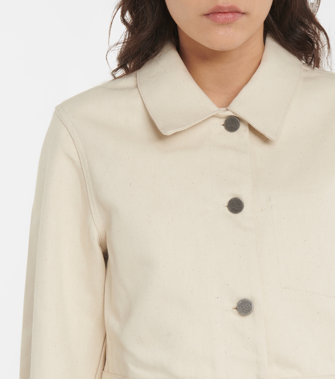 Vera cropped denim jacket | Deveaux New York